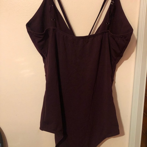 Deep purple strappy bodysuit - Picture 2 of 4